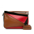 Loewe AB LOEWE Brown with Red Calf Leather Medium Tricolor Puzzle Bag Spain