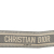 Christian Dior B Dior Gray Canvas Fabric Embroidered Logo Strap Italy