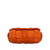 Bottega Veneta B Bottega Veneta Orange Suede Leather Intrecciato Padded Chain Cassette Satchel Italy