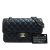 Chanel AB Chanel Blue Navy Lambskin Leather Leather Medium Classic Lambskin Double Flap Italy