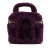 Chanel AB Chanel Purple Fur Natural Material Small Quilted Shearling Vanity Case Italy