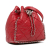 Chanel B Chanel Red Calf Leather Aged skin Chain Around Drawstring Bucket Italy