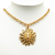 Chanel AB Chanel Gold Gold Plated Metal Leo Lion Sun Medallion Necklace France