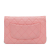 Chanel B Chanel Pink Lambskin Leather Leather CC Quilted Lambskin Wallet On Chain Spain
