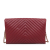 Chanel AB Chanel Red Lambskin Leather Leather Rock Corner Chevron Wallet on Chain Italy
