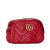Gucci AB Gucci Red Calf Leather Small GG Marmont Matelasse Crossbody Bag Italy