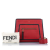 Fendi AB Fendi Red with Black Calf Leather Small Runaway Satchel Italy
