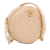 Chanel B Chanel Brown Light Beige Calf Leather Quilted skin Pearl Round Clutch With Chain Italy