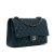 Chanel AB Chanel Blue Navy Lambskin Leather Leather Medium Classic Lambskin Double Flap France