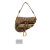 Christian Dior AB Dior Brown Velvet Fabric Oblique Saddle Bag Italy