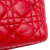 Christian Dior B Dior Red Lambskin Leather Leather Medium Lambskin Cannage Lady Dior Italy