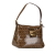 Fendi AB Fendi Brown Coated Canvas Fabric Zucchino Crystal Double Flap Shoulder Bag Italy