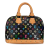 Louis Vuitton AB Louis Vuitton Black Monogram Multicolore Canvas Canvas Monogram Multicolore Alma PM France