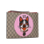 Gucci AB Gucci Brown Beige with Red Coated Canvas Fabric GG Supreme Bosco Clutch Italy