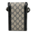 Gucci AB Gucci Brown Beige Coated Canvas Fabric Mini GG Supreme Horsebit 1955 Crossbody Bag Italy