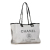 Chanel B Chanel Gray Light Gray Straw Natural Material Medium Deauville Tote Italy