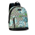 Gucci AB Gucci Brown Beige with Blue Light Blue Coated Canvas Fabric GG Supreme Blooms Backpack Italy