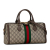 Gucci AB Gucci Brown Beige Coated Canvas Fabric GG Supreme Ophidia Web Satchel Italy