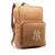 Gucci AB Gucci Brown Canvas Fabric GG NY Yankees Backpack Italy