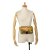 Gucci AB Gucci Brown Beige with Yellow Coated Canvas Fabric GG Supreme Flora Ophidia Belt Bag Italy