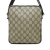 Gucci AB Gucci Brown Beige Coated Canvas Fabric GG Supreme Crossbody Italy