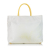 Prada B Prada White with Yellow Nylon Fabric Tessuto Bow Tote Bag Italy