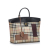 Burberry AB Burberry Brown Beige with Multi Canvas Fabric House Check Society Satchel Italy