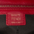 Fendi AB Fendi Red Lambskin Leather Leather Zucca Embossed Baguette Satchel Italy