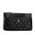 Chanel AB Chanel Black Caviar Leather Leather Caviar Double Zip Cosmetic Case Italy