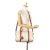 Celine AB Celine White with Brown Coated Canvas Fabric Triomphe Satchel Italy