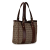 Fendi B Fendi Brown Beige Canvas Fabric Zucchino Tote Italy