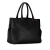 Bottega Veneta B Bottega Veneta Black Chemical Fiber Fabric Large Rubberized Canvas Marco Polo Tote Italy