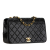 Chanel B Chanel Black Lambskin Leather Leather CC Quilted Lambskin Full Flap France