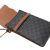 Celine Brown Triomphe Canvas and Lambskin Phone Pouch with Flap Italy