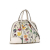 Gucci B Gucci White Coated Canvas Fabric Flora Nice Dome Satchel Italy