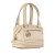 Chanel B Chanel Brown Light Beige Goatskin Leather Square Stitch Essential Bowler Italy