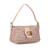 Fendi B Fendi Pink with Brown Beige Canvas Fabric Zucchino Double Flap Shoulder Bag Italy