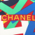 Chanel AB Chanel Multi with Red Silk Fabric Alphabet Scarf Italy