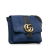 Gucci B Gucci Blue Suede Leather Medium Arli Crossbody Bag Italy