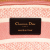 Christian Dior AB Dior Pink Canvas Fabric Medium D-Stripes Lady D-Lite Italy
