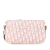Christian Dior B Dior Pink Light Pink with White Canvas Fabric Oblique Girly Trotter Crossbody Italy
