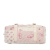 Christian Dior B Dior White with Pink Canvas Fabric Oblique Girly Cherry Blossom Bowler Bag Italy