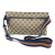 Gucci B Gucci Brown Beige with Blue Navy Canvas Fabric GG Web Double Pocket Belt Bag Italy
