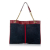 Gucci B Gucci Blue Dark Blue with Red Suede Leather Large Rajah Tote Bag Italy