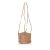 Bottega Veneta B Bottega Veneta Brown Beige Calf Leather Intrecciato Crossbody Bag Italy