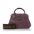 Gucci B Gucci Purple Calf Leather Bamboo Lady Lock Handbag Italy