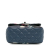 Chanel AB Chanel Blue Dark Blue with Multi Calf Leather Mini Square Classic skin Airline Flap France