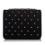 Gucci AB Gucci Black Suede Leather Interlocking G Crystal Crossbody Bag Italy