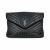 Saint Laurent Loulou Large Chevron Quilted Leather 2-Ways Envelope Bag Black