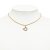 Christian Dior B Dior Gold Gold Plated Metal D Pendant Necklace Italy